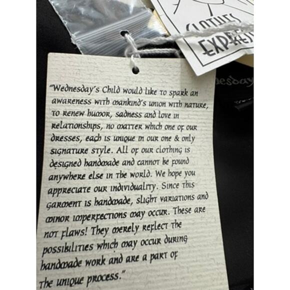 NWT!! "WEDNESDAY'S CHILD" Blk 100% Silk Sheer Beaded Dress Goth Hi Low Hem SZ M - Picture 8 of 15